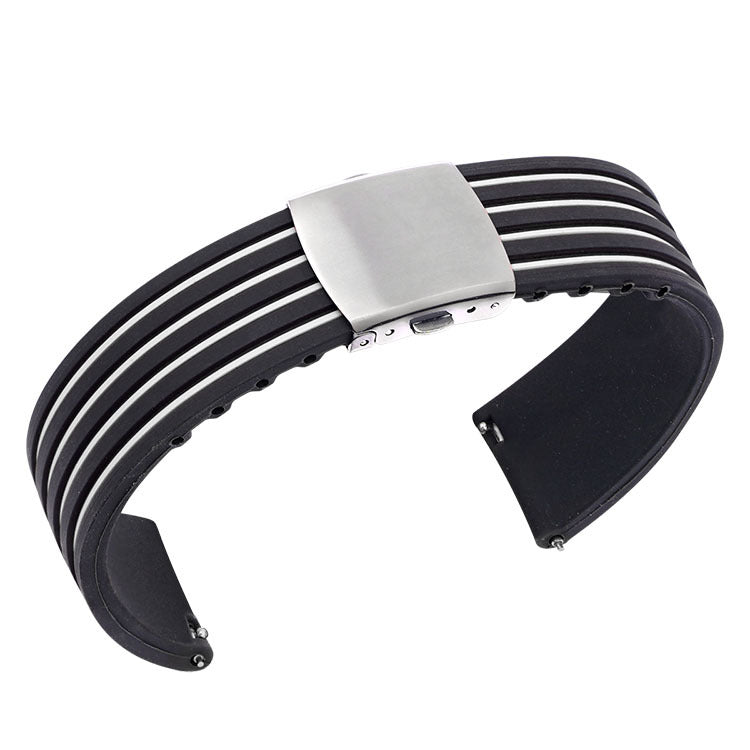 Ear Two-tone Striped Silicone Strap